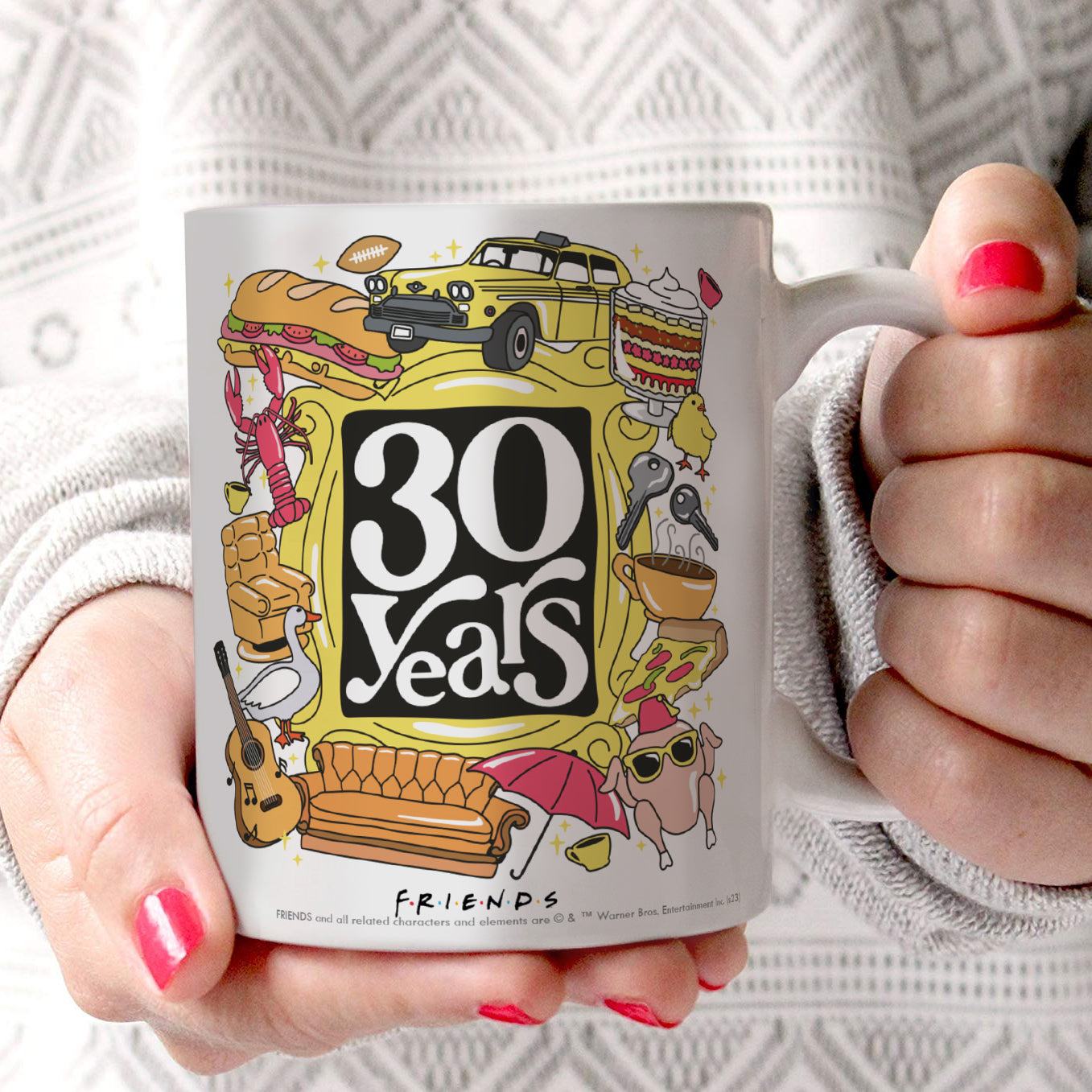 Friends: The Television Show 30th Anniversary (30 Years) White Ceramic Mug WMUG1618